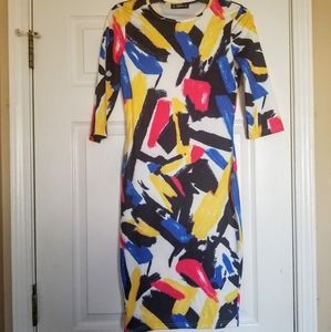 Brush Stroke Bodycon Dress